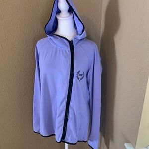 PINK Victoria’s Secret Lavender Full Zip Hoodie Jacket M Athletic Lounge